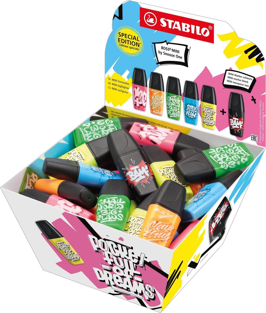 STABILO Textmarker BOSS MINI Snooze One 50 Stück Korb