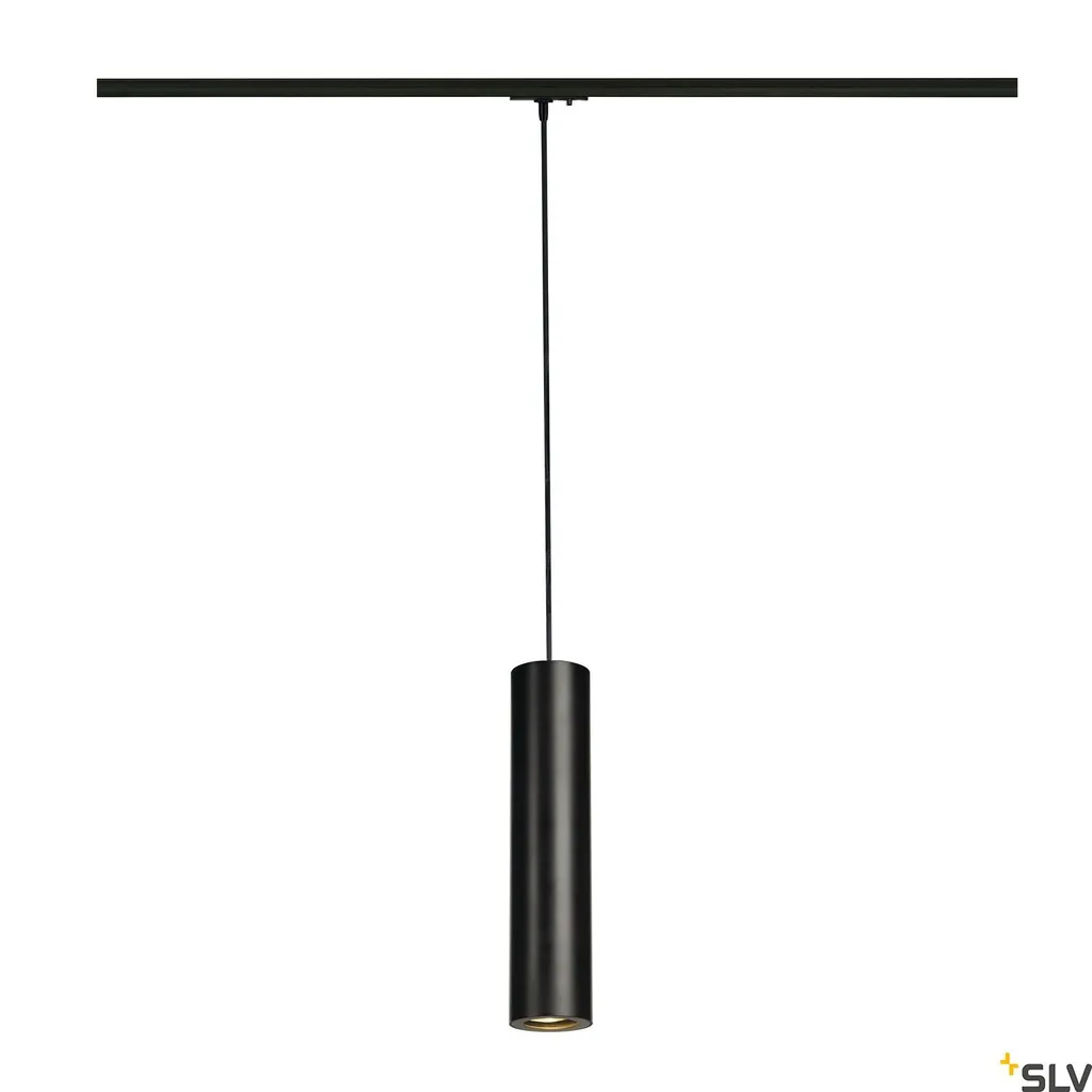 Suspension Enola B noire mate GU10 : solution éclairage rail 1P SLV