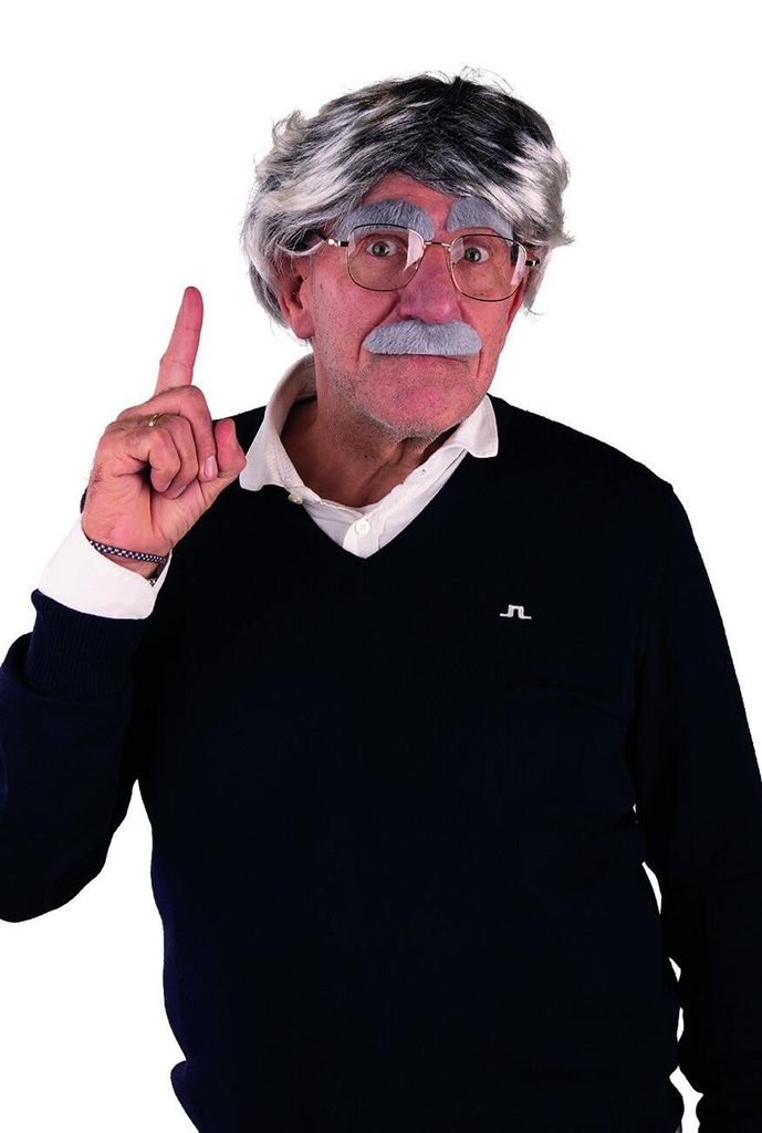 Opa Set 4-teilig Perücke Bart Augenbrauen Brille Produktbild 
