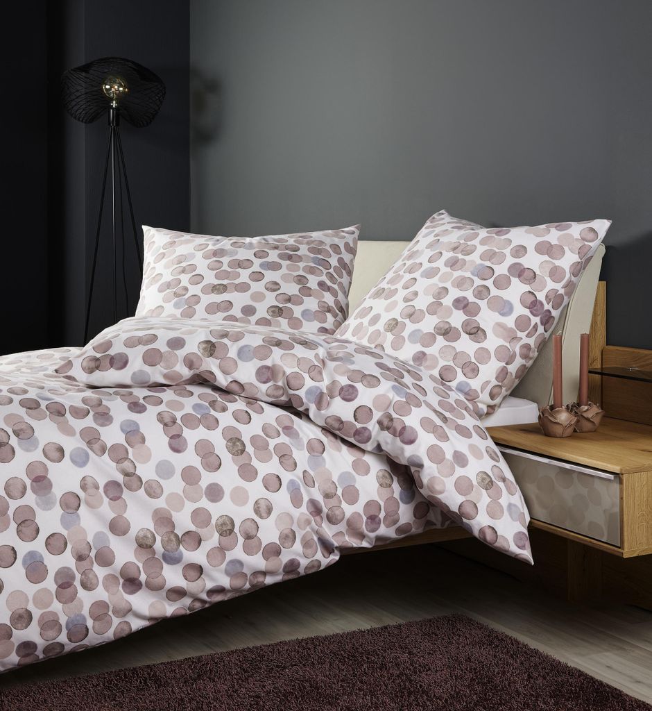 Janine Design Feinbiber-Bettwäsche-Garnitur DAVOS 65176 Farbe altrosa beere Größe 135x200+80x80
