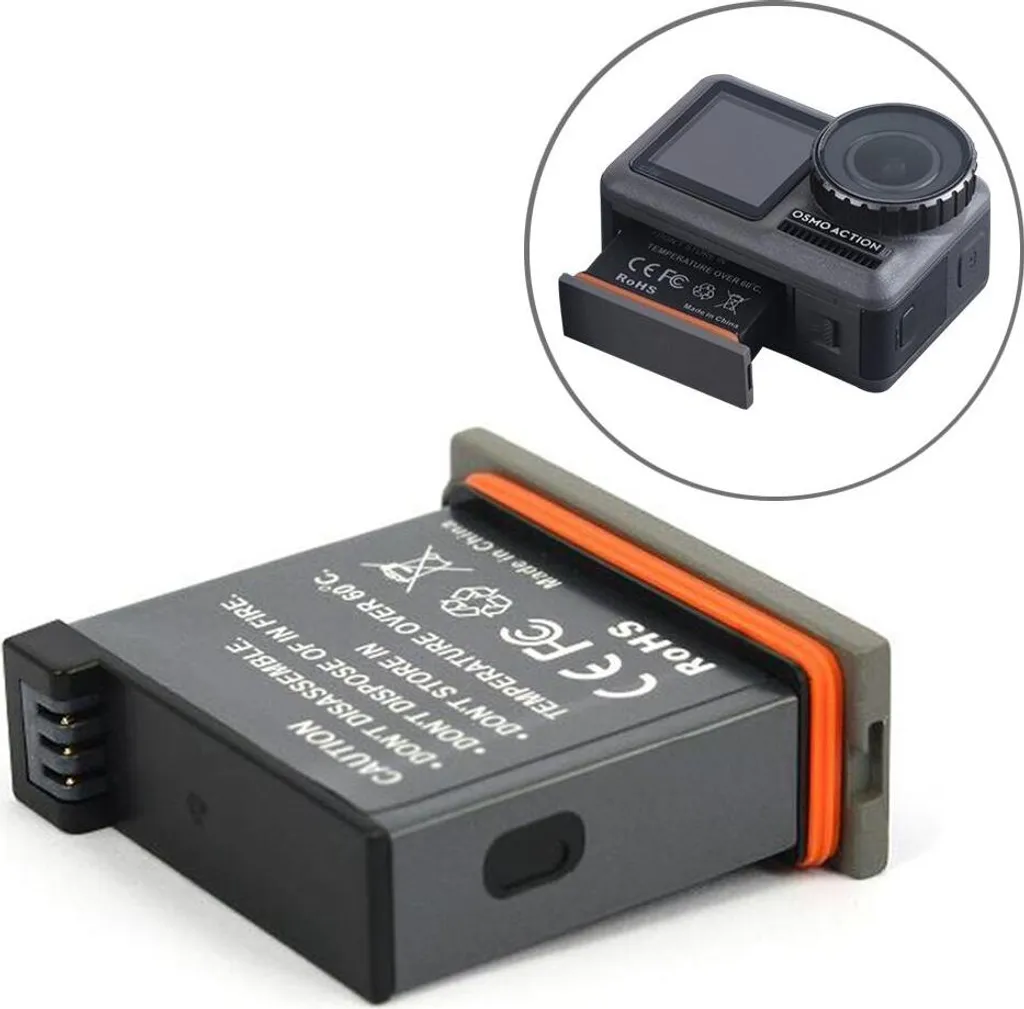 Pack de 4 batteries 1300 mAh pour DJI Osmo Action : énergie durable