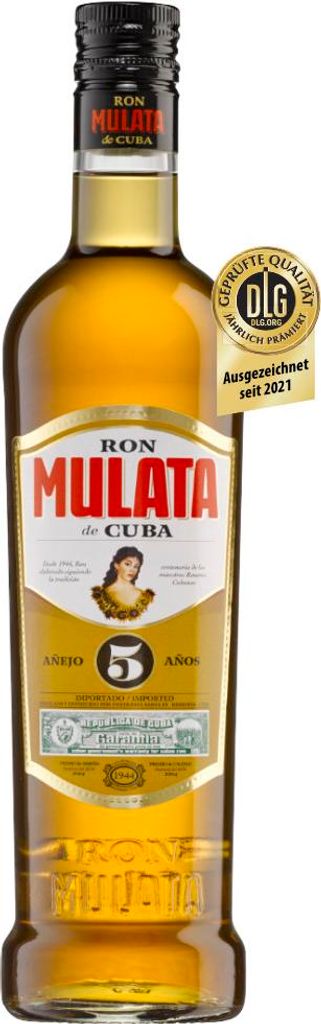 Ron Mulata de Cuba Añejo 5 Años 38% Vol. 0,7l Produktbild 