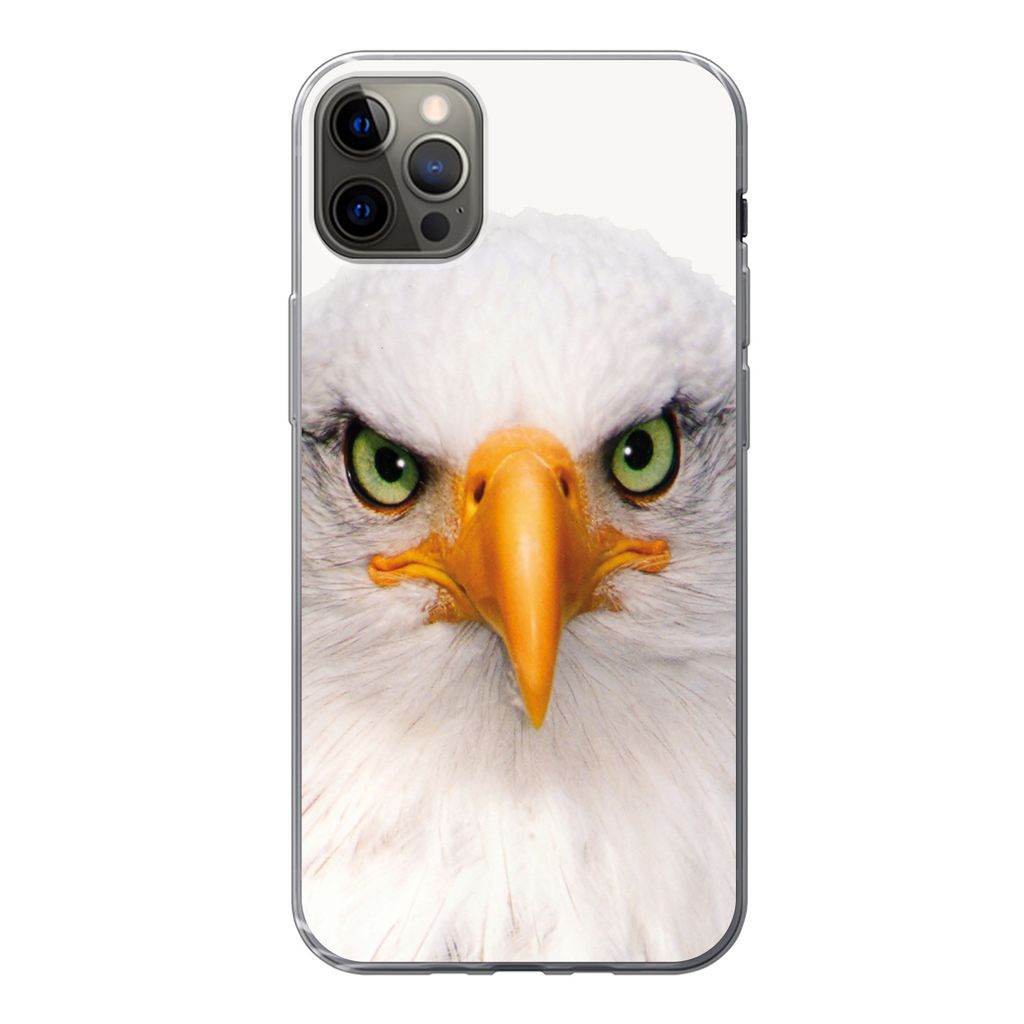MuchoWow Handyhülle Schutzhülle Hülle für iPhone 13 Pro Max Jungen - Adler - Amerikanischer Weißkopfseeadler - Vogel - Porträt - Schnabel -...