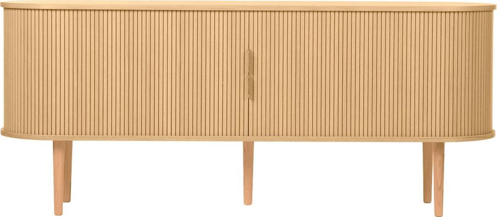 Miliboo - Helle Eiche Vintage-Buffet mit 2 Schiebetüren und Stauraum L180 cm EPIC