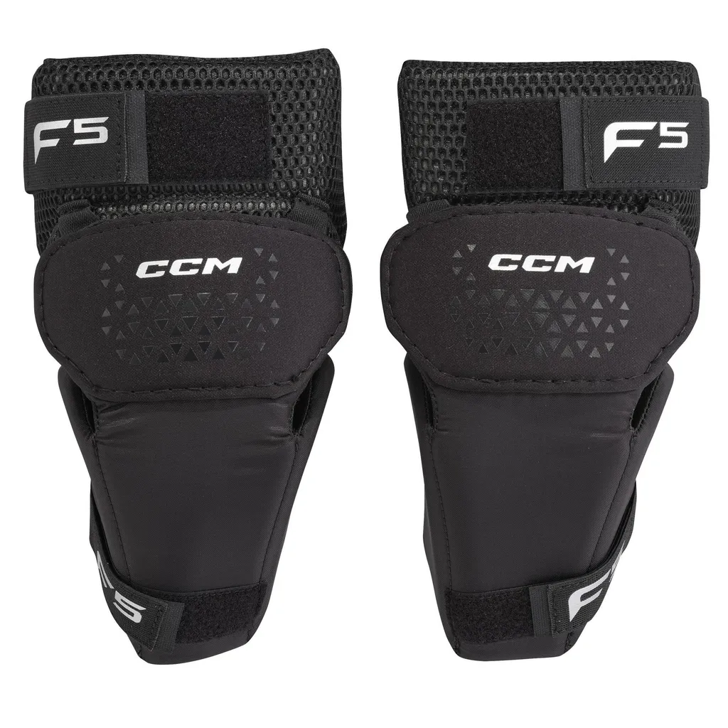 Genouillères CCM Axis F5 Noir Protection Articulée Gardien Hockey
