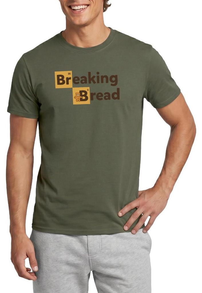 Spreadshirt Bernd Das Brot Breaking Bread Männer T-Shirt, M, Militärgrün