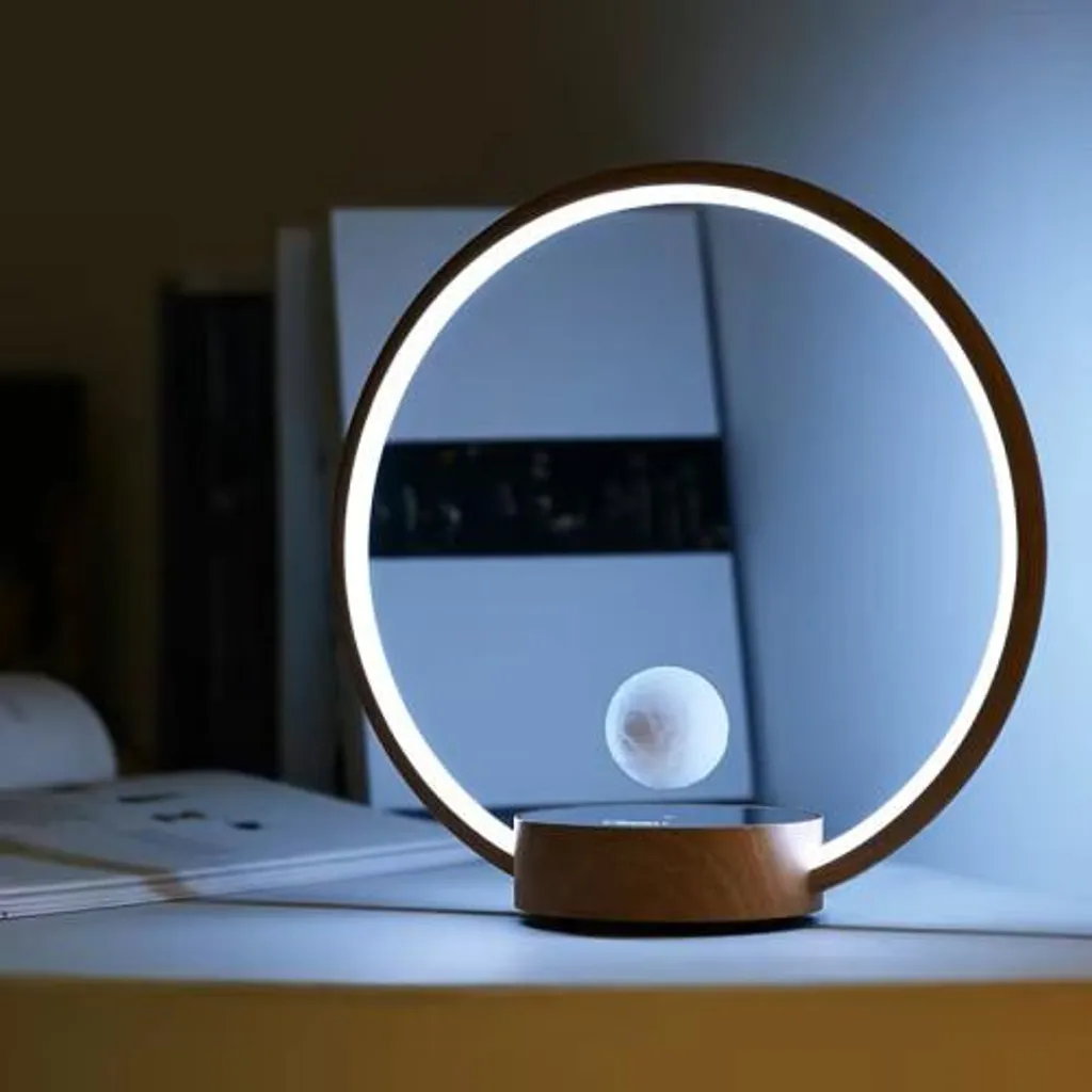 Lampe design CIRCLO bois à lévitation - Éclairage LED flottant unique