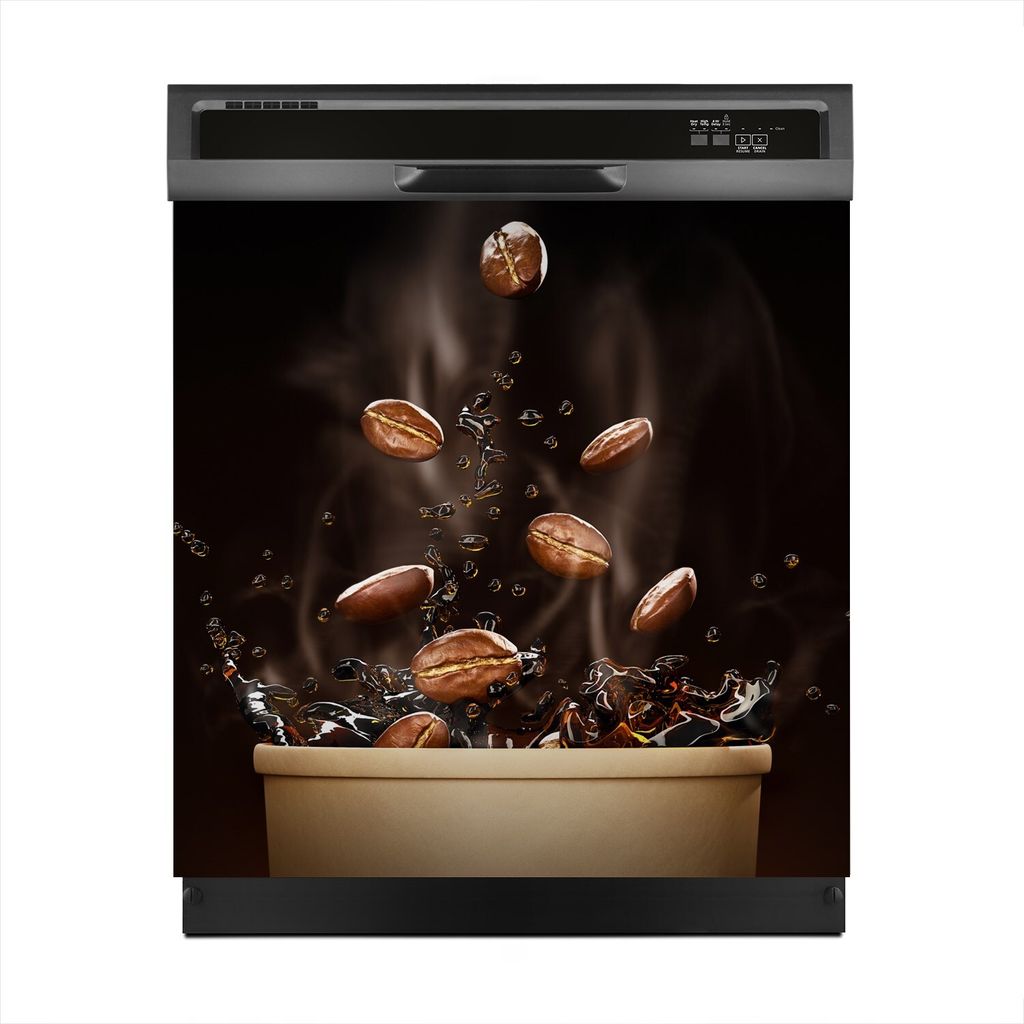 Magnete Dekorative 60x60 cm Küche Magnetmatte Spülmaschine - Kaffee Coffee Bohnen