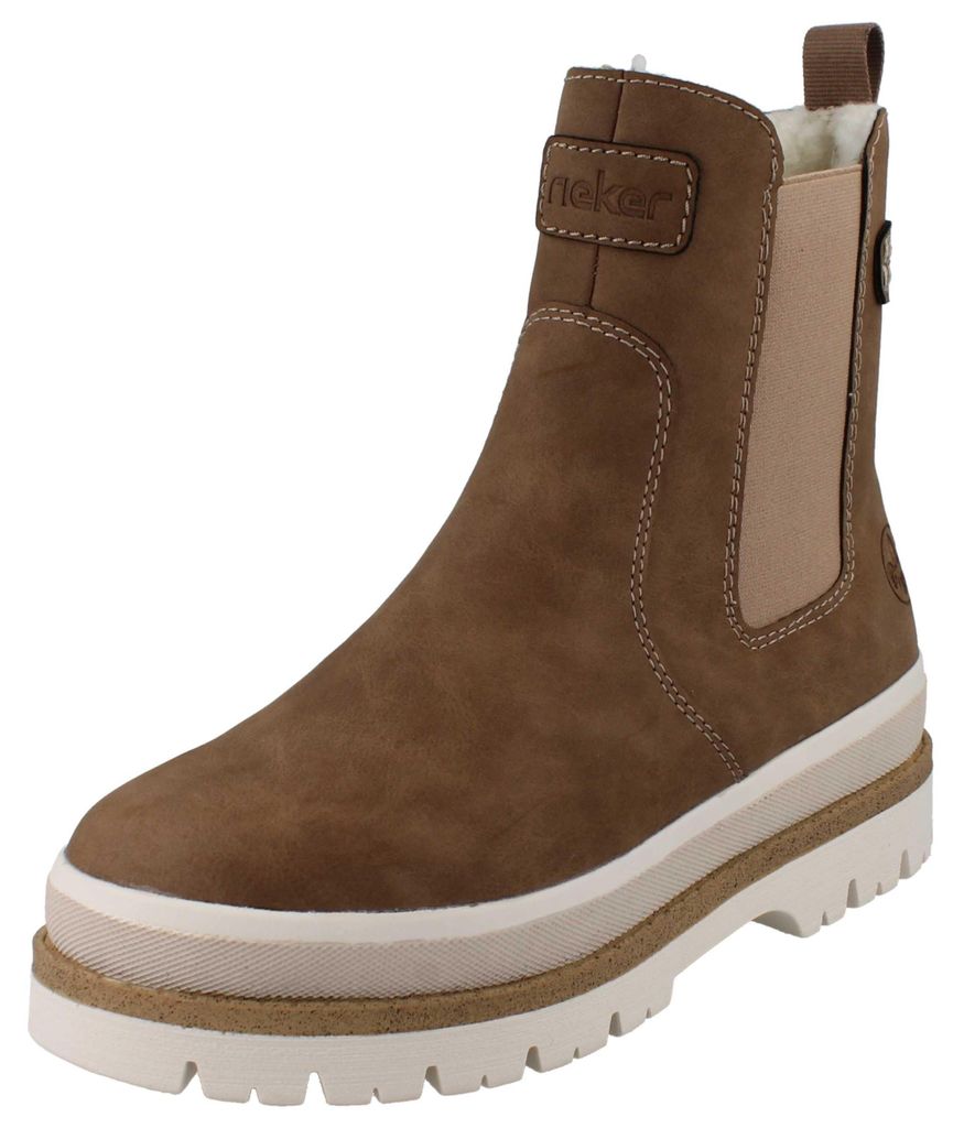 RIEKER Y6260-24 Damen Chelsea Boots braun Kunstleder - Produktbild 