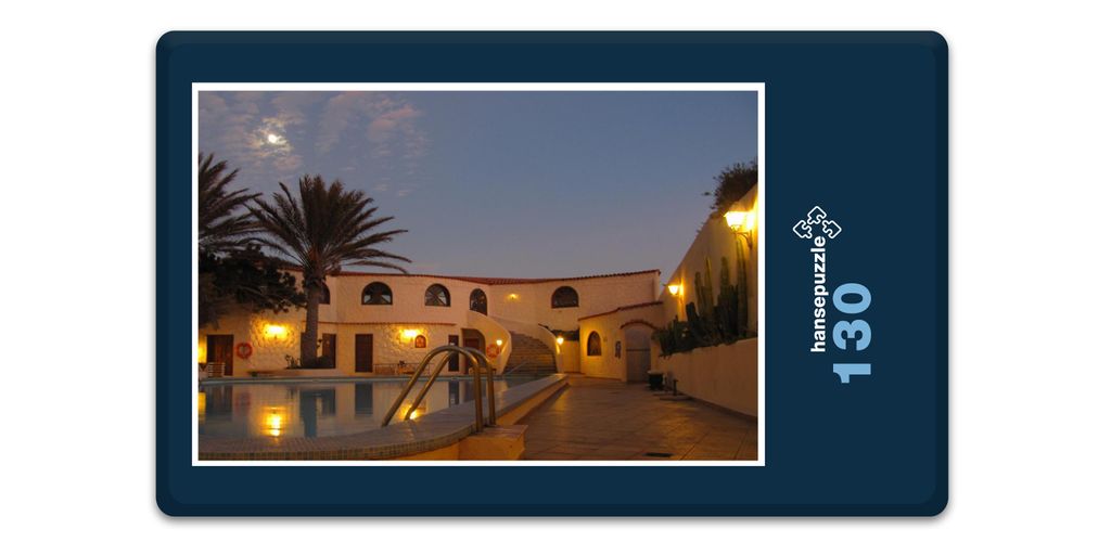 hansepuzzle 16915 - Abend-Stimmung Puzzle, 130 Teile, Gebäude, 28,7 x 20,0cm mit hochwertiger Aufbewahrung, Kartonbox & Beutel