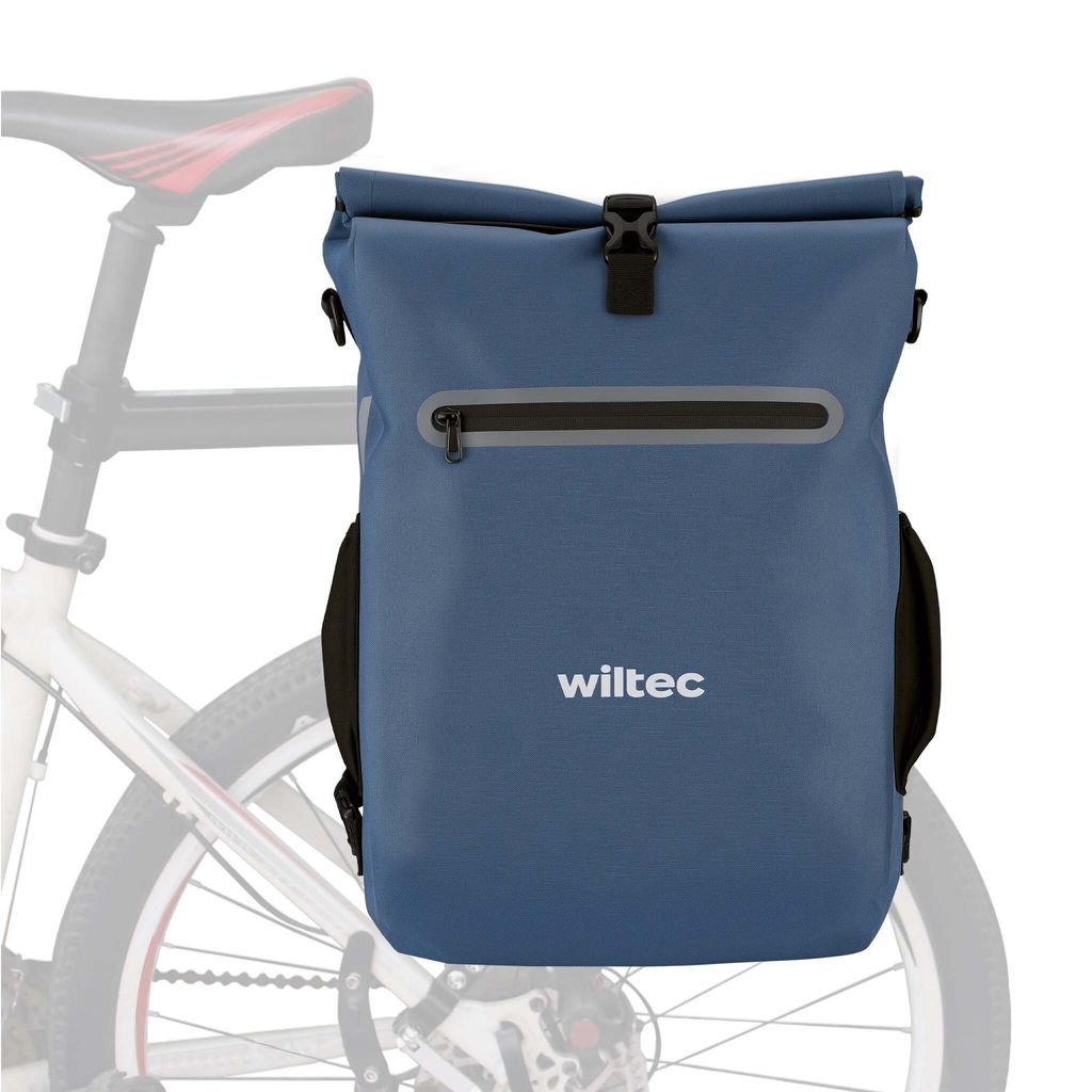 Torba na bagażnik Wiltec niebieska, plecak rowerowy 20 l, Zdjęcie produktu 