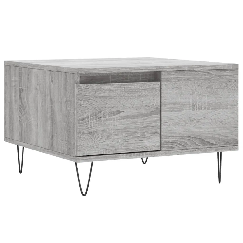 Tavolino Quadrato Grigio Sonoma 55cm | Resistente e Facile da Pulire