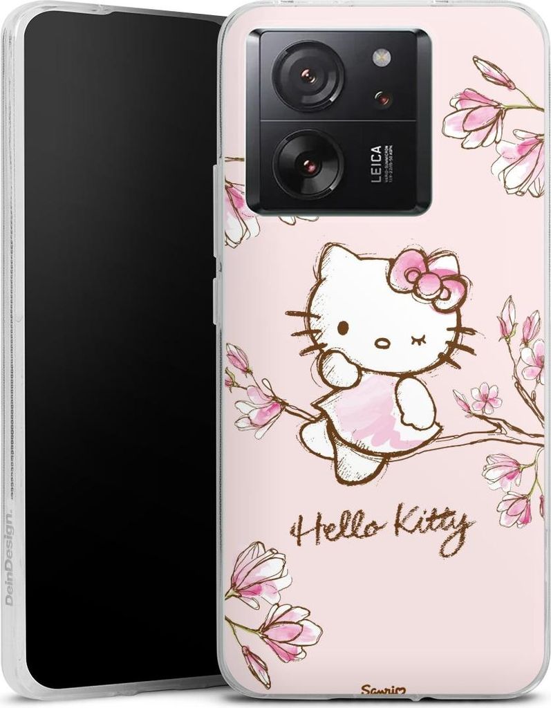 DeinDesign Handyhülle für Xiaomi 13T Pro Silikon Hülle Case Smartphone Schutzhülle Fanartikel Hanami Hello Kitty