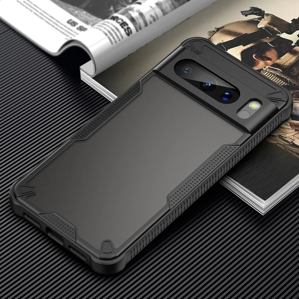 Cover Google Pixel 8 Pro Phonesta - Protezione Semi-Trasparente Nero - 7