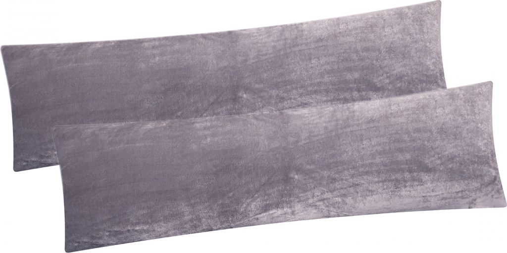 Two long, rectangular pillows are shown side-by-side on a white background.