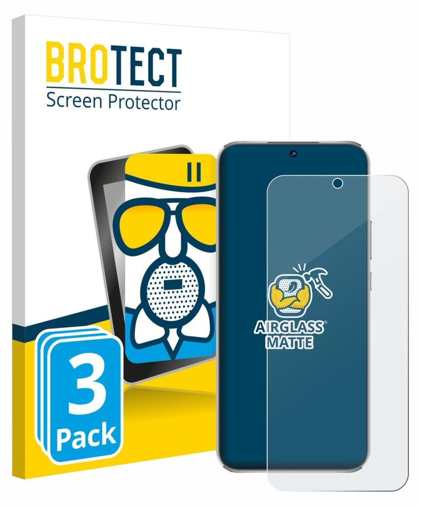 3x BROTECT Entspiegelungs Schutzglas für Huawei Nova 12 Lite Schutzfolie Panzer Folie Glas Display Schutz matt