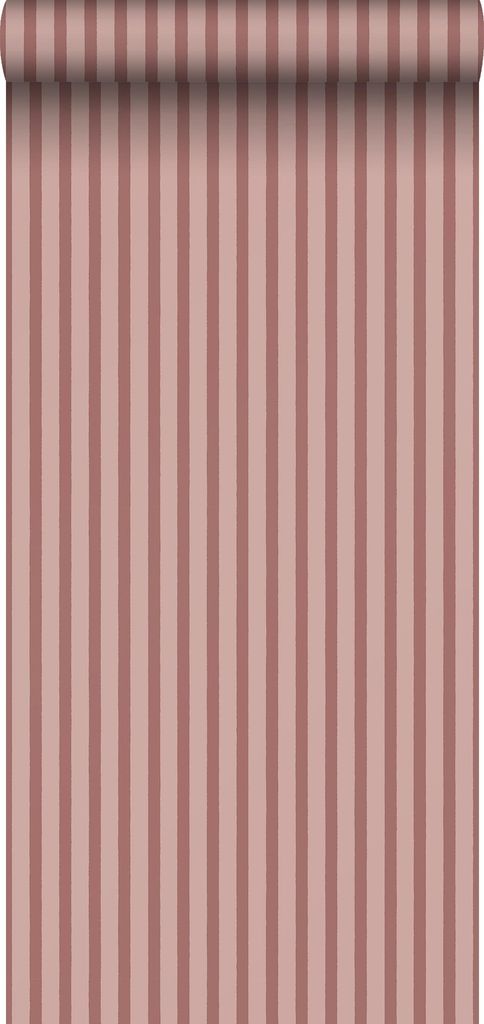 Sanders & Sanders Tapete horizontal gemalte Streifen Burgunderrot und Rosa 50 x 900 cm
