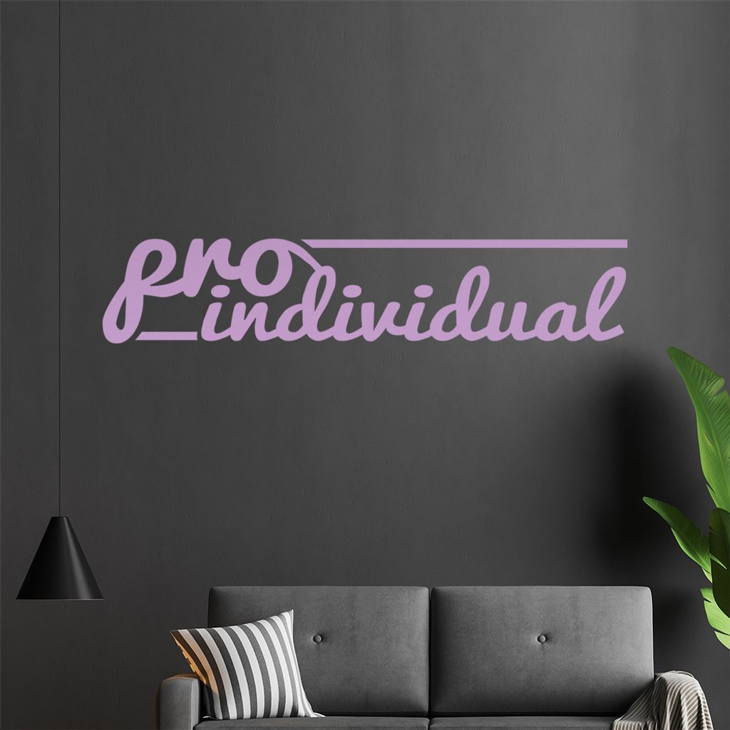 pro individual Wandtattoo in 6 Größen - Wandaufkleber Wall Sticker - Dekoration, Küche, Wohnzimmer, Schlafzimmer, Badezimmer