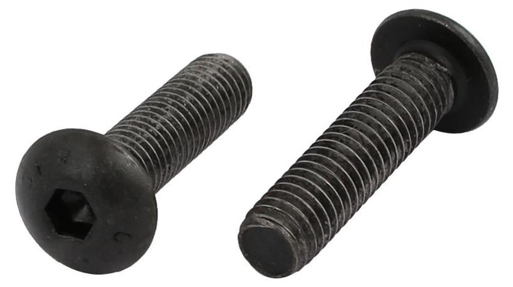 4 Stš¹ck Halbrundkopfschrauben M5x20mm Innensechskant Linksgewinde Schraubenbolzen 10.9 Grade Schwarz