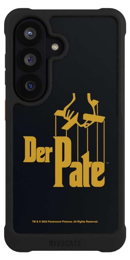 NIVOCASE Hülle für Samsung Galaxy S26 Stoßfeste Handyhülle NIVOmax Case Schwarz Logo Offizielles Lizenzprodukt Der Pate