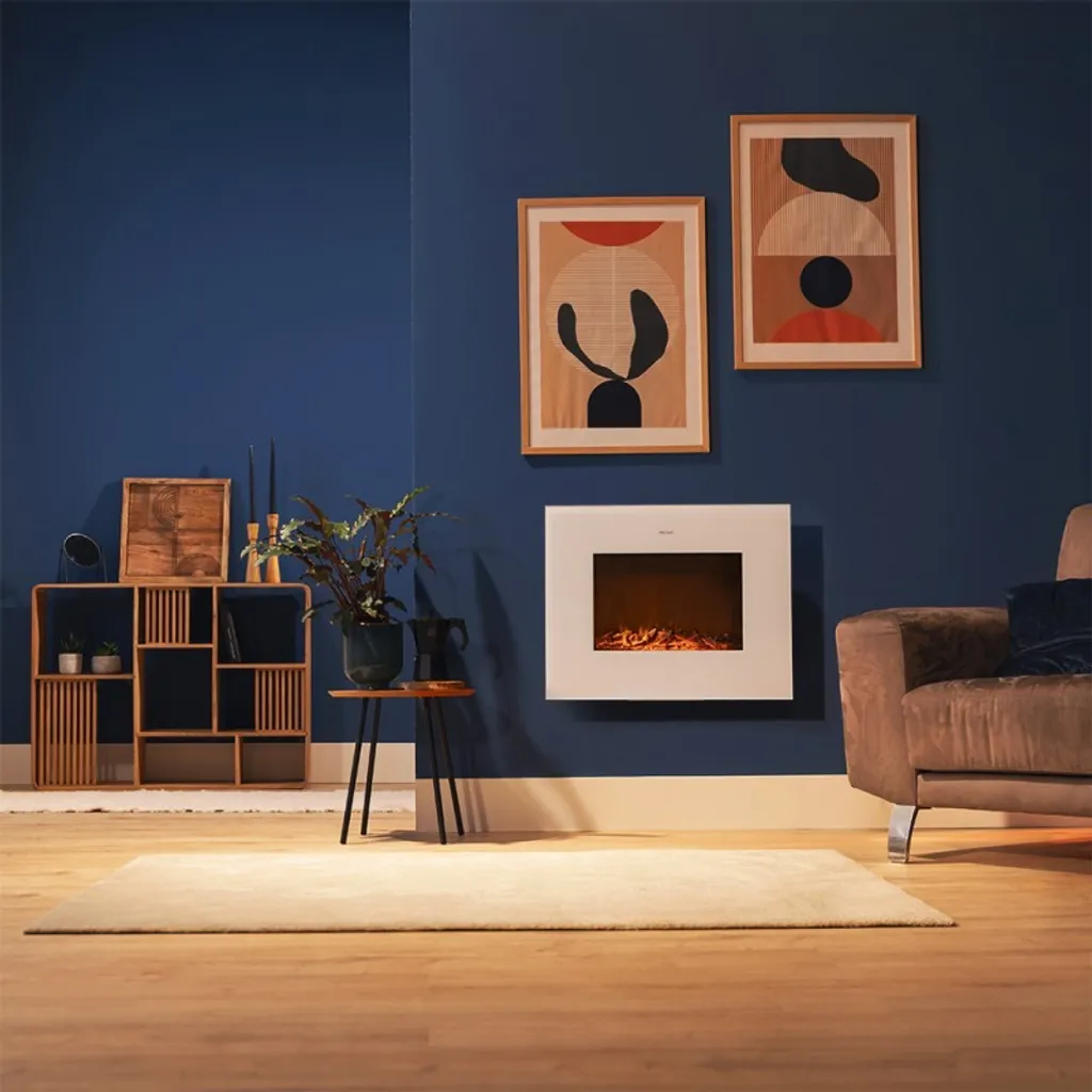 Cheminée Électrique Murale Blanche ReadyWarm 2700 Design Flames Cecotec - 4