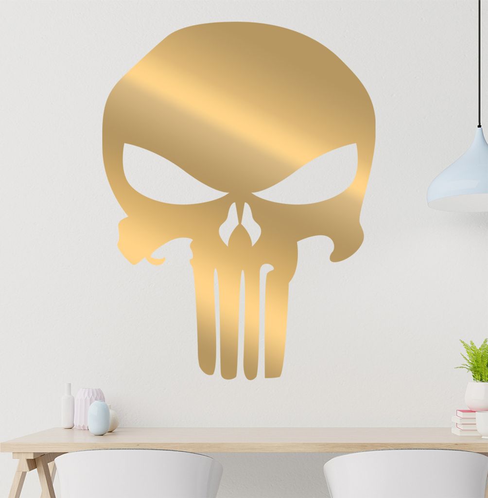Schädel Totenkopf Wandtattoo in 6 Größen - Wandaufkleber Wall Sticker - Dekoration, Küche, Wohnzimmer, Schlafzimmer, Badezimmer
