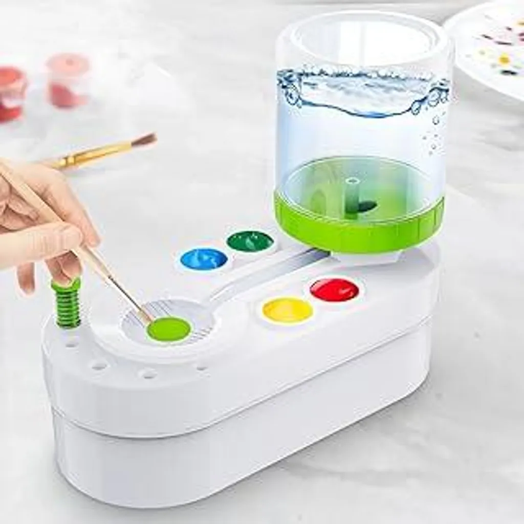 Pulitore Pennelli Bambini Brush Cleaner con Scarico per Pittura ad Acqua
