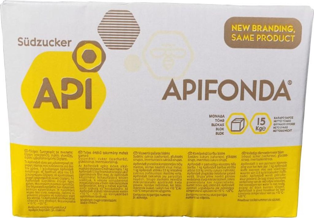 A product package for APIFONDA sugar blocks.