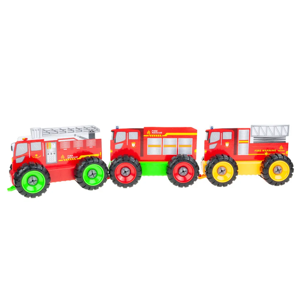 Kit Construction 3 Camions de Pompiers Modulaires 68 Éléments - 8