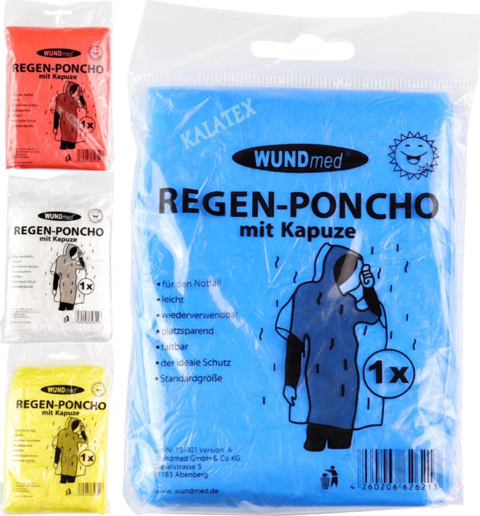 Poncho pioggia con cappuccio Immagine del prodotto 
