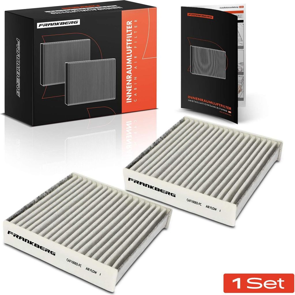 Frankberg 2x Innenraumfilter Aktivkohle für Citroën C3 II C4 Peugeot 207 208 2008 DS3