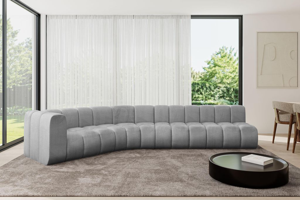ALTDECOR Modulares Sofa Ecksofa in L-Form - Karex-L2 - 399x194x70 cm Grau - Corner modular Sofa Eckcouch Couch Wohnlandschaft Cauchsofa Bodensofa P...