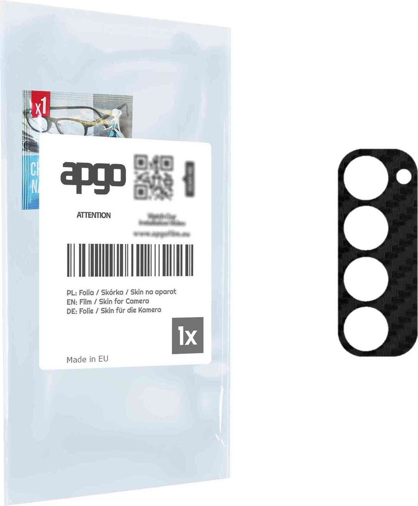 apgo Objektivschutz-Folie, Kameraschutz kompatibel mit Oppo Reno 4 Pro CPH2109, Carbon-Imitation, Rückseite Schutzfolie für Kamera-Insel, Hinten ...