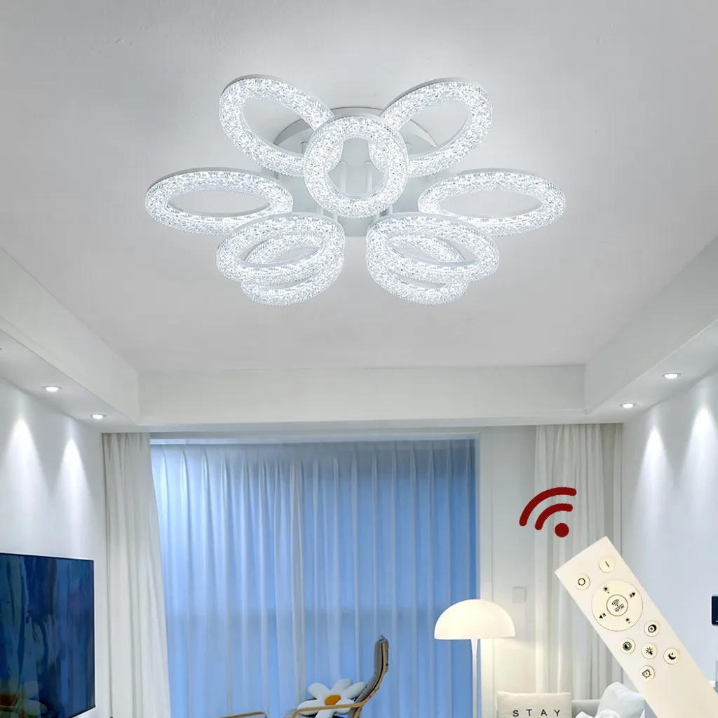 Kairry LED Dimmerabile Plafoniera Lampada da salotto bianca | FindTheDeal