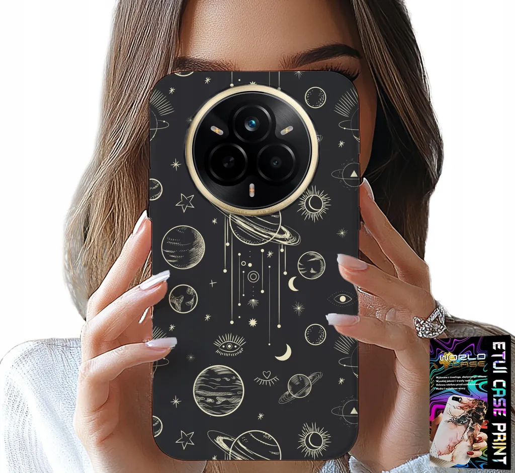 Custodia Realme 14 Pro 5G Cosmo Stelle - Protezione con Pellicola Vetro