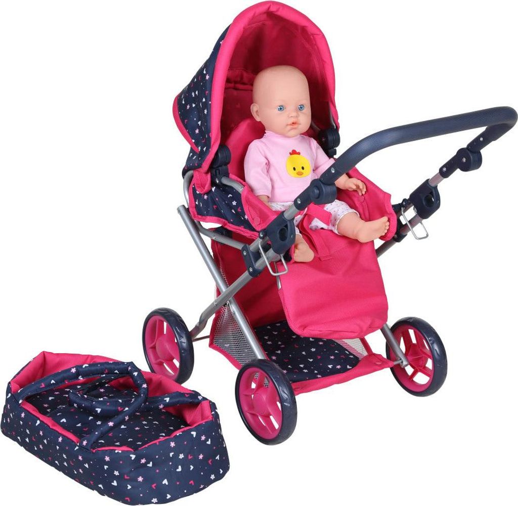 Puppenwagen 3-in-1 | Puppenzimmer | Mit Zubehör Produktbild 