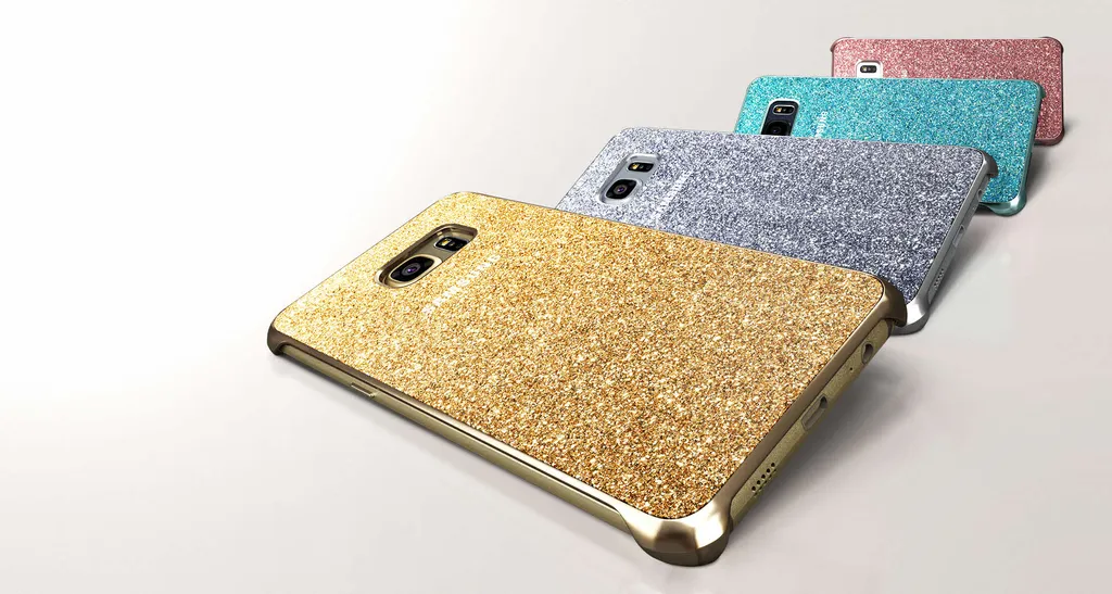 Occasione! Cover Samsung Glitter Oro S6 Edge Plus EF-XG928 Originale