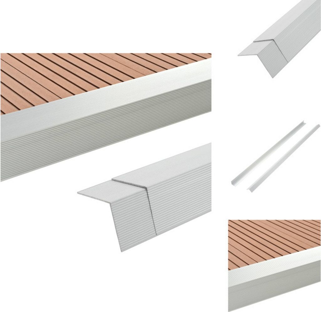 vidaXL 5 Stk. Verkleidungswinkel Verkleidungen Aluminium 170 cm Silber - Fußböden & Teppichböden