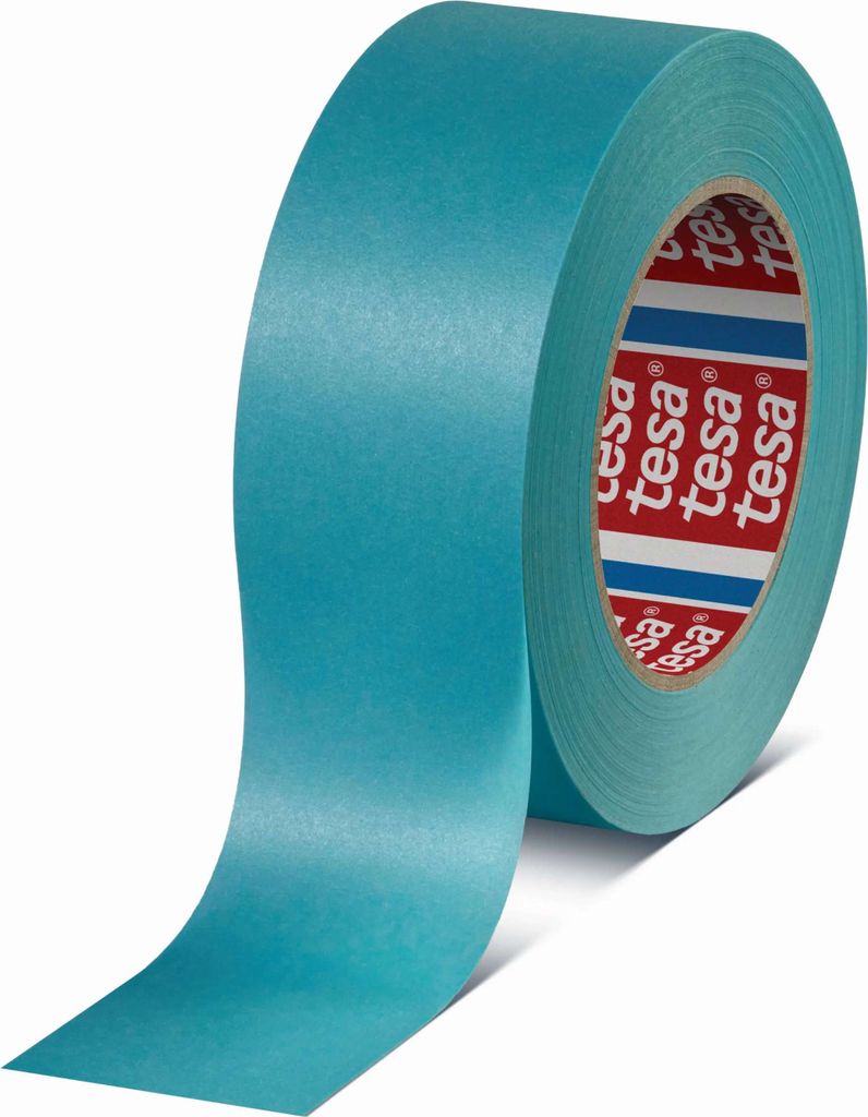 tesa krepp 4438 12 Wochen UV Oberflächenschutzband, 50 m x 50 mm, blau