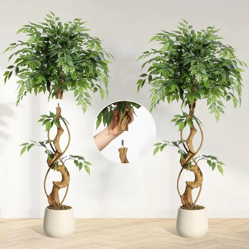 Ficus artificiel extérieur 120 cm pour décorer balcon et terrasse - 6