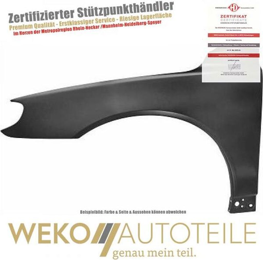 Diederichs Kotflügel li. Volvo V70, S80, 07->>