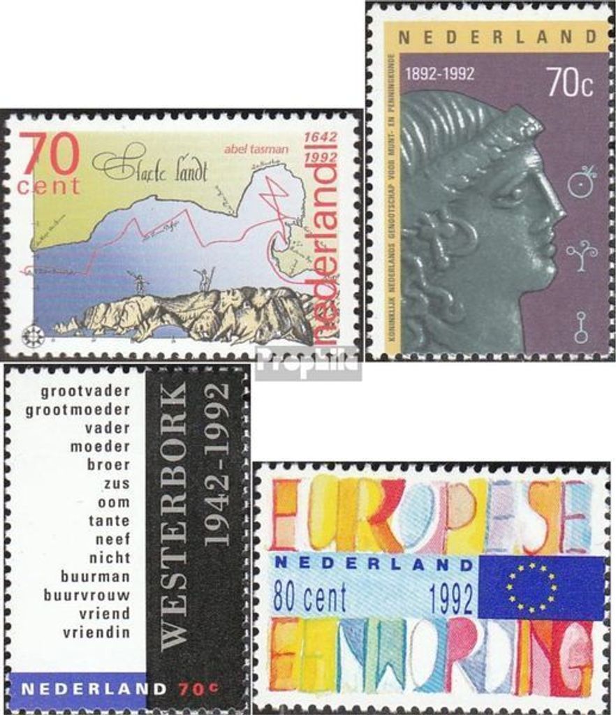 Briefmarken Niederlande 1992 Mi 1435,1443,1445,1449 (kompl.Ausg.) postfrisch Sondermarken