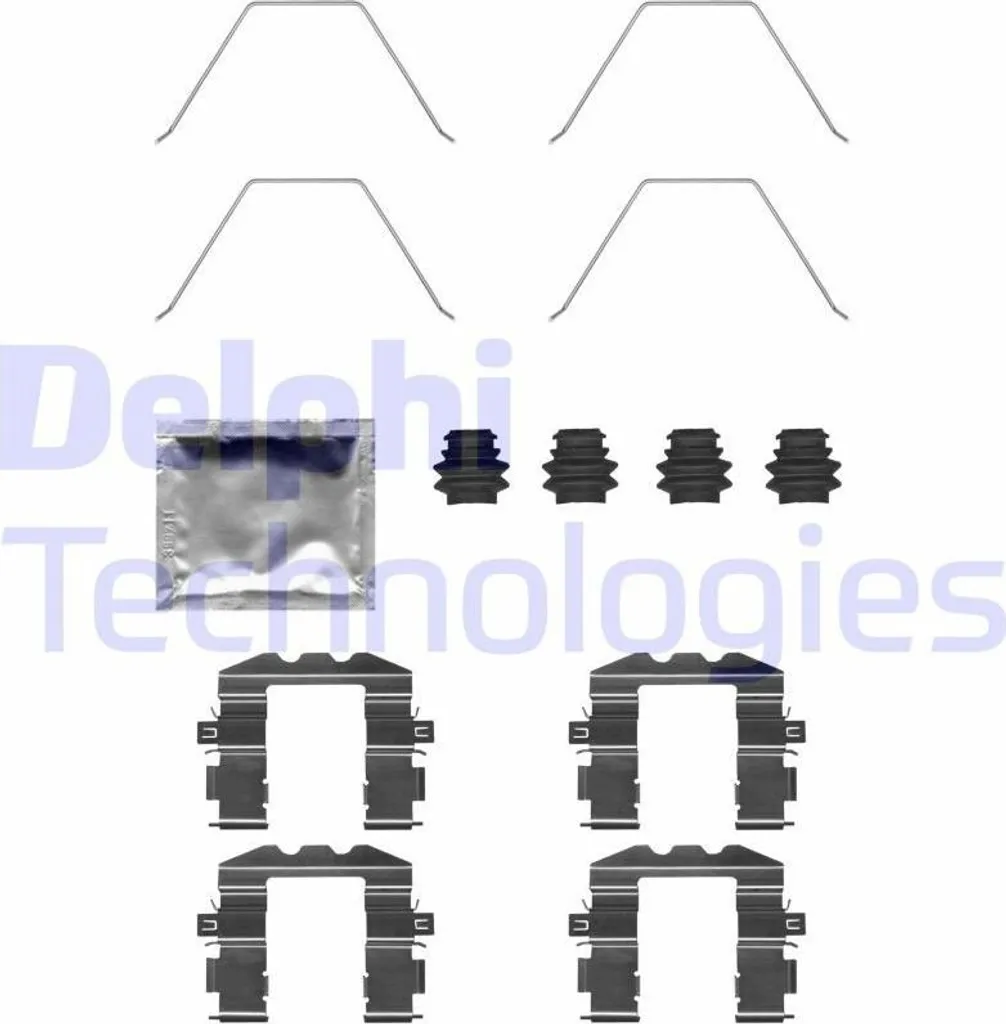DELPHI LX0705 Kit accessori pastiglie freno a disco anteriori per HYUNDAI Tucson (TL, TLE) per KIA Sportage (QL, QLE) per VOLVO XC60 II (246)