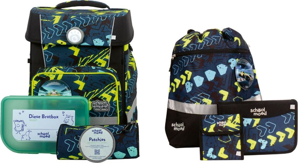 School Mood Champion Maxx Elias Rennwagen Ranzen Set 7tlg. Produktbild