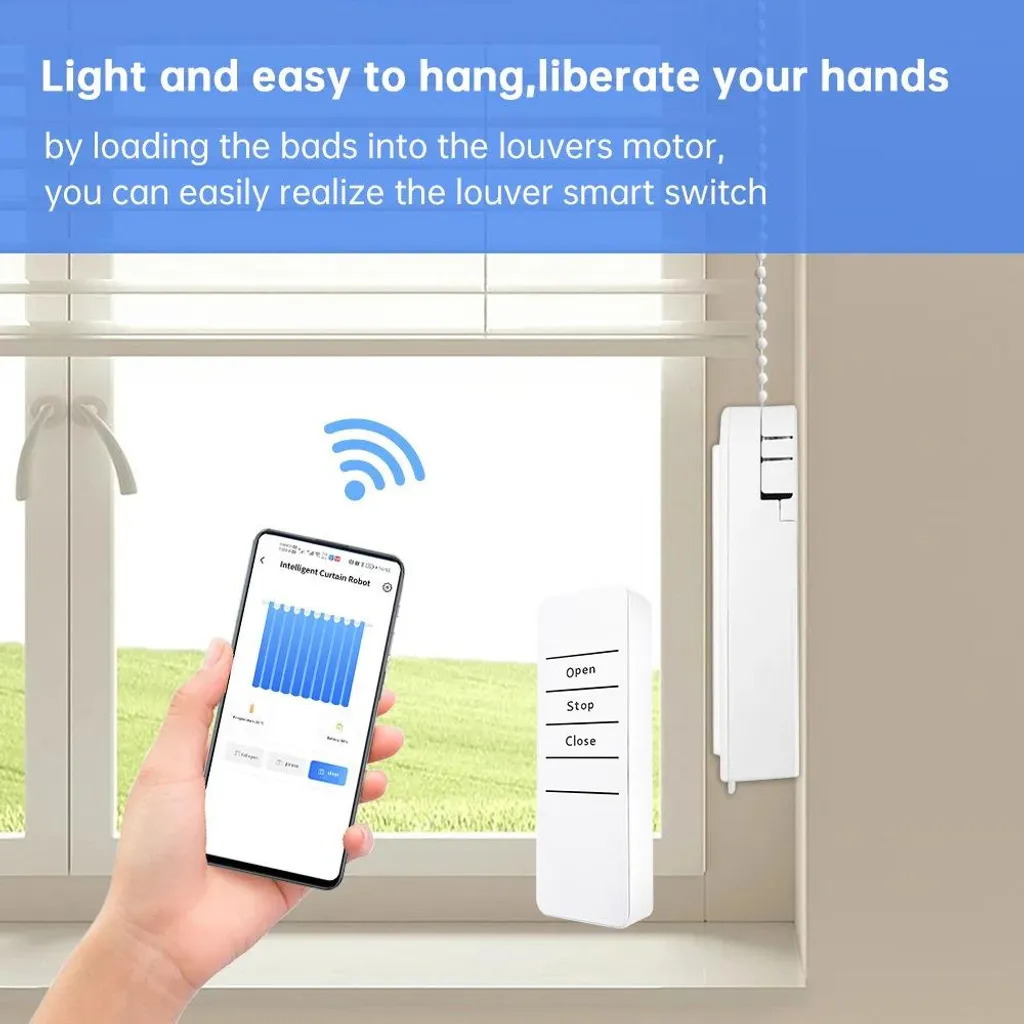 Moteur Rideau WiFi avec Commande Smartphone et Programmation Automatique - 13