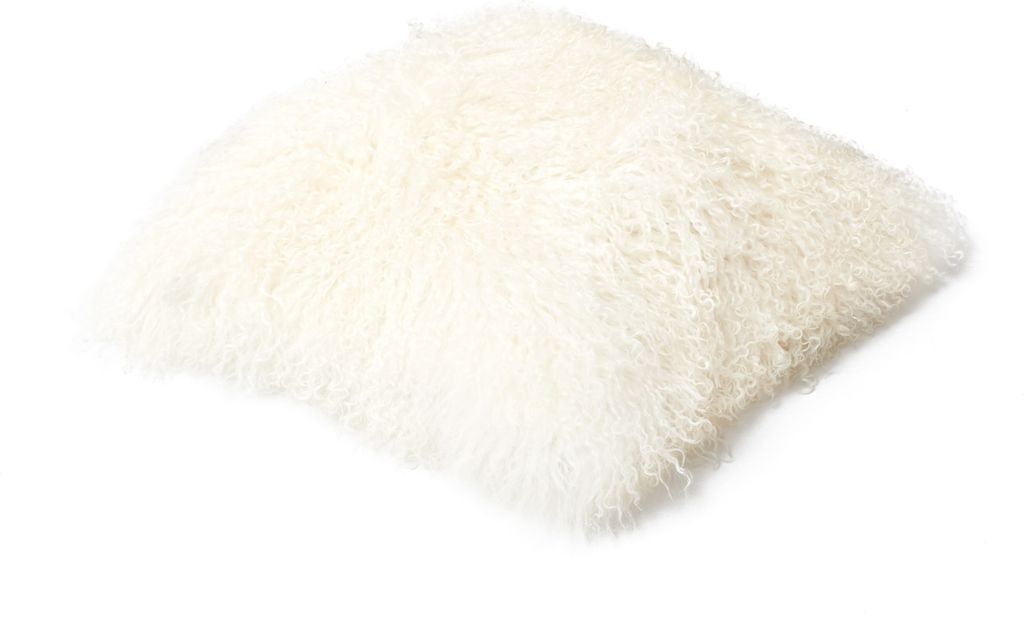 Tibetlamm Kissen Kissenbezug (ohne Inlet) JAY01 Naturweiss Produktbild 