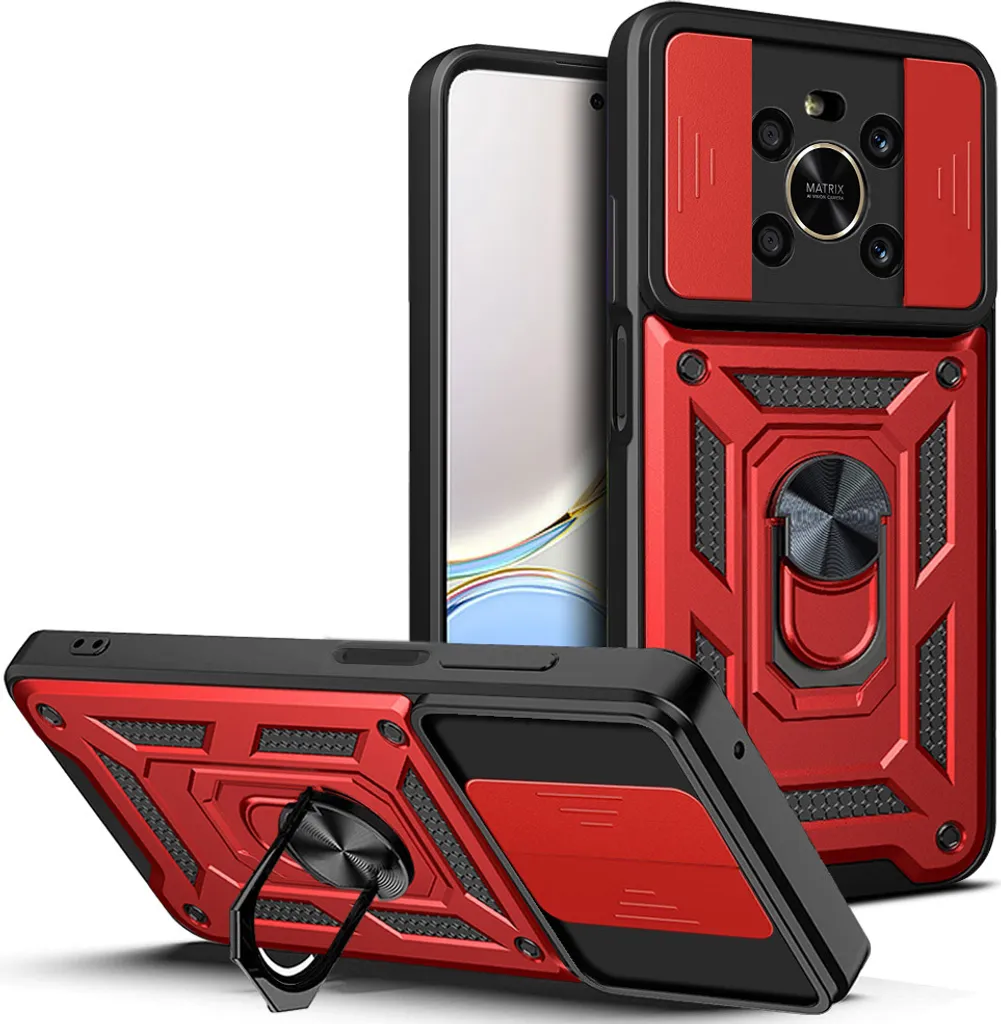 Custodia Rossa Honor X9 con Supporto Auto - Protezione e Stile