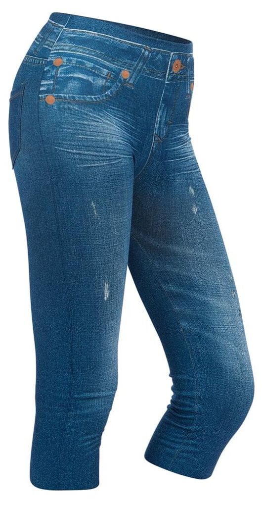 SLIMmaxx Jeans-Leggings 3/4 - 46/48 (XL) - blau Produktbild 