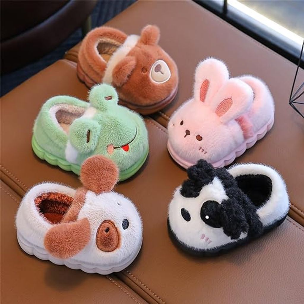 Kinder Kleinkind Hausschuhe Jungen Mädchen Flauschige Produktbild 3