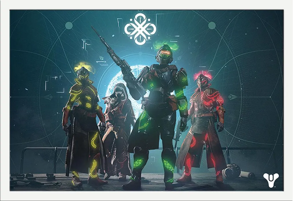 Poster Destiny Gambit Vitre Acrylique et Cadre MDF Blanc Shinsuke®